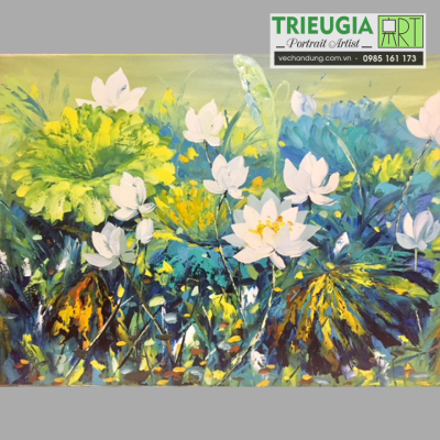 TRANH HOA SEN TRỪU TƯỢNG