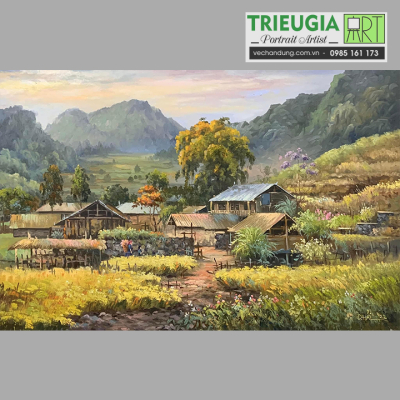 TRANH SƠN DẦU PHONG CẢNH TÂY BẮC
